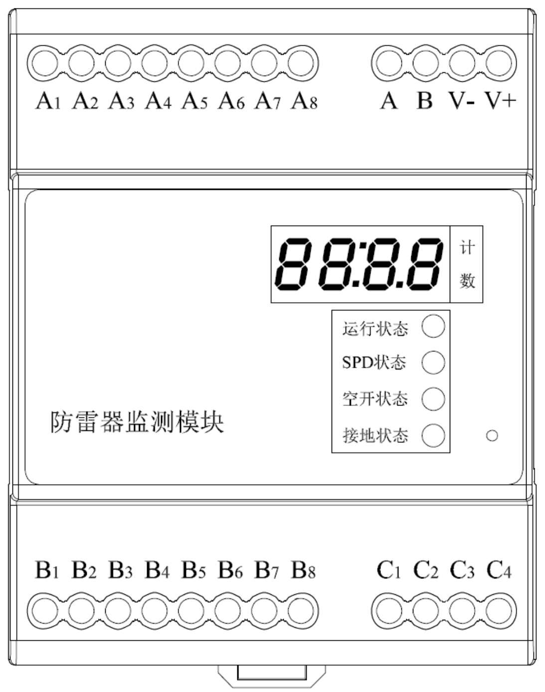 FS电涌保护器监测仪 接口说明图