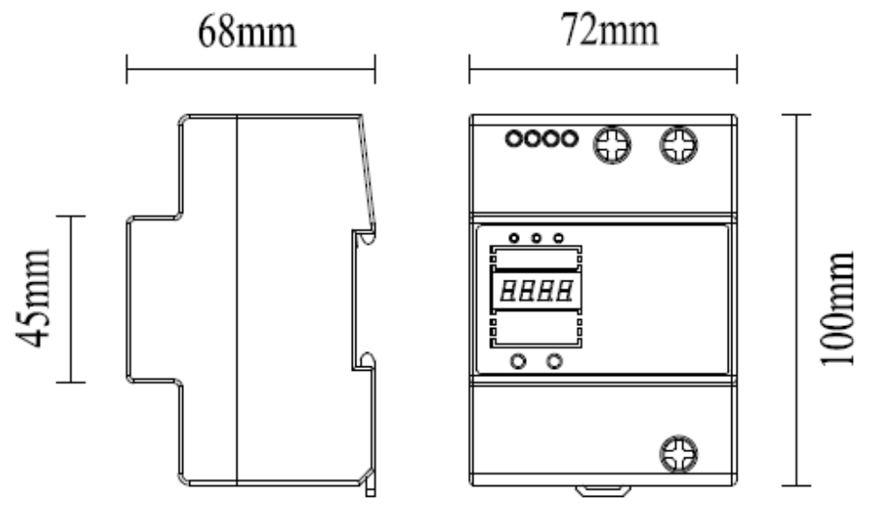 FSS智能型电涌保护器 2P尺寸图