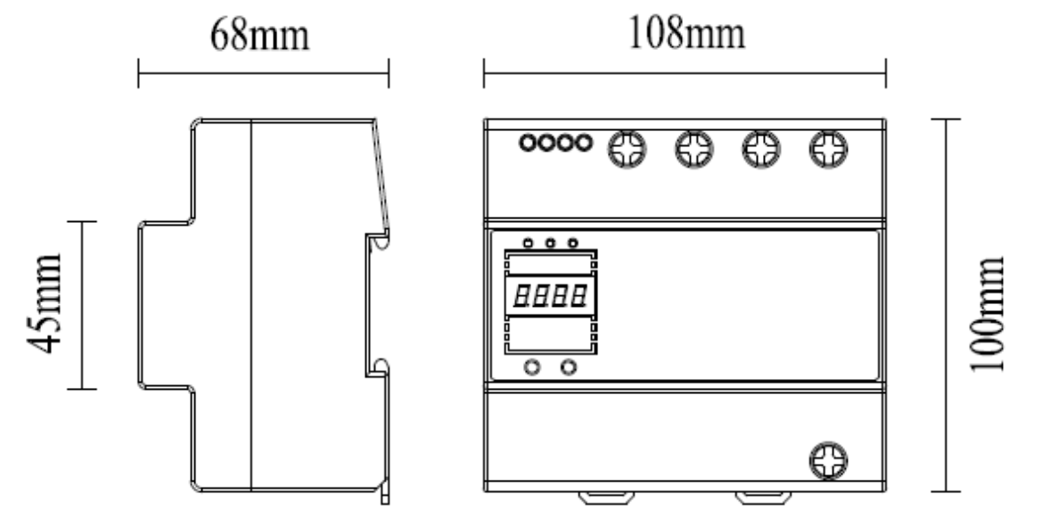 FSS智能型电涌保护器 4P尺寸图
